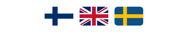 English, Finland and Sweden