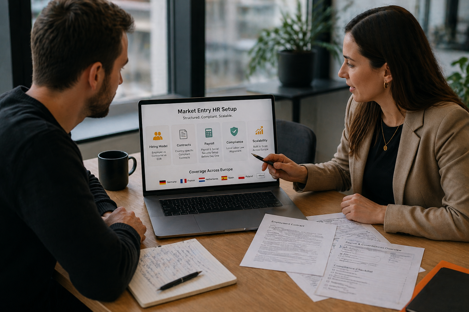 Setting up structured HR, contracts, and payroll for tech companies expanding into Europe